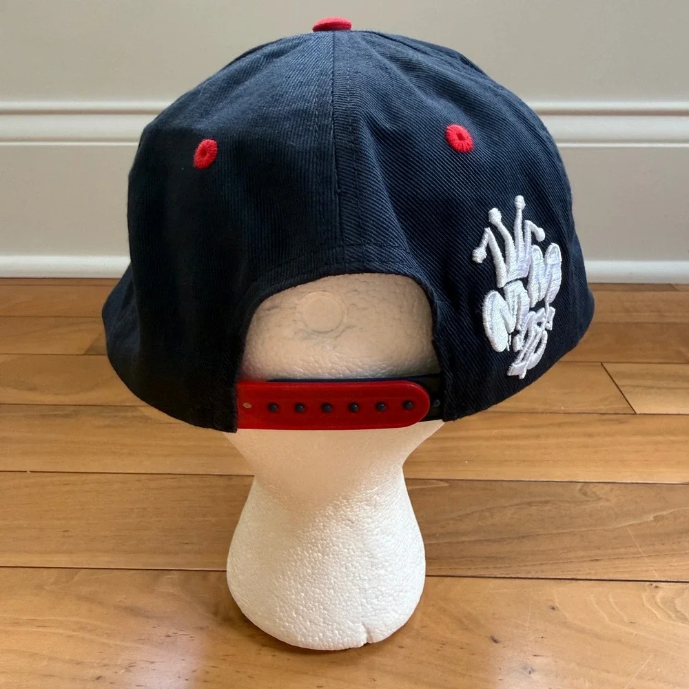 Disney‎ Parks Mickey Mouse Graffiti Snapback Hat Black Red White Flat Brim Cap